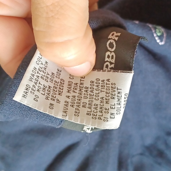 Vintage Sag Harbor Lightweight Blue pink Floral Embroidered Blazer - Picture 7 of 7